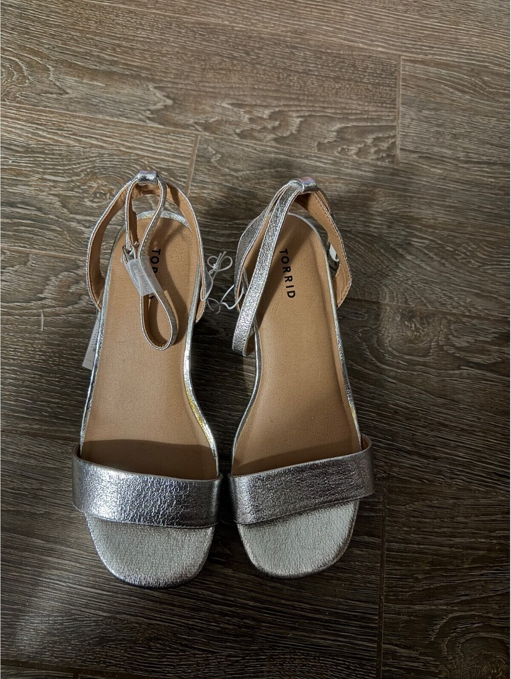 Torrid Silver Block Heel Platform Heels 7.5WW